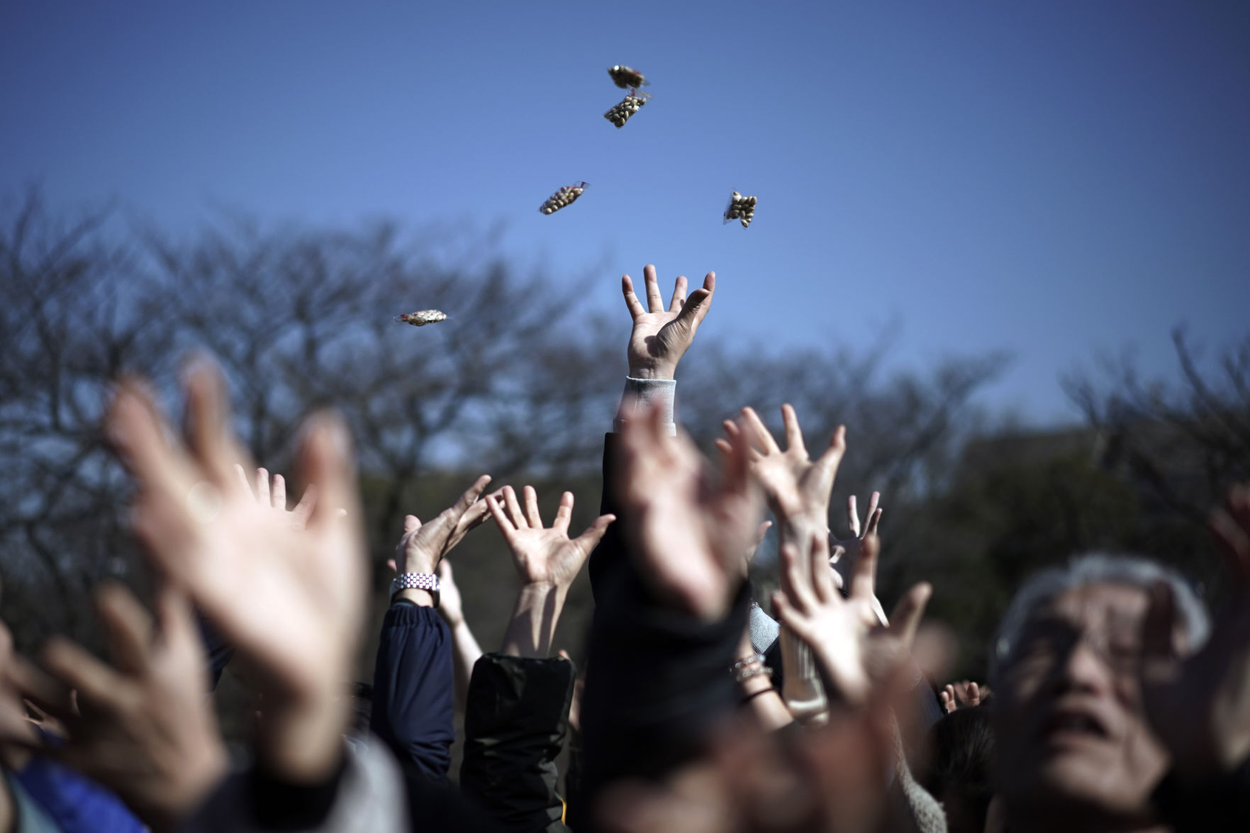APTOPIX Japan Bean Throwing Ceremony